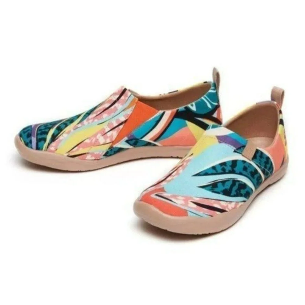 NWT UIN Slip On Colorful Spread of Nature Loafers Comfy Shoes Womens - Picture 6 of 9